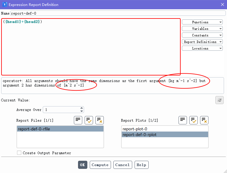 Fluent中监测扬程的公式编辑、无量纲化以及单位变更